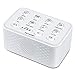 PEAKEEP Nature Sounds White Noise Sleep Sound Machine with USB Charging Port and Earphone Jack, Dual Power Supply with Electronic AC Adapter or Battery Operated