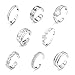 Jstyle 8Pcs Adjustable Toe Rings for Women Girls Various Types Band Open Toe Ring Set Women Gift Jewelry
