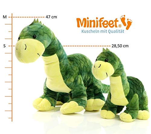 Minifeet Dino Tino (grün, M) - Dinosaurier Brontosaurus Plüschtier - kuschelig weich - Geschenk für alle Dino Fans, Baby… – Bild 2