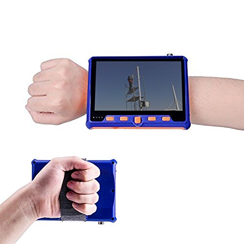 ANQIA 5" Wrist TFT LCD CCTV Tester 1080P 4 IN 1 AHD TVI CVI CVBS Tester Analog Video Test PTZ Control 12V Power Output Cable Test and security Camera Tester Multi-function CCTV tester OM-5800