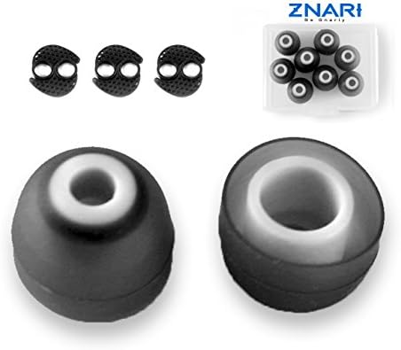 Jaybird Earphone Earbud Silicone Tips With WingTips And Protective Case - BlueBuds X, X2 - 4 Pairs 8 Pieces - Small Black