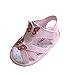 Kuner Baby Girls PU Leather Flowers Rubber Sole Anti-Slip Summer Sandals First Walkers