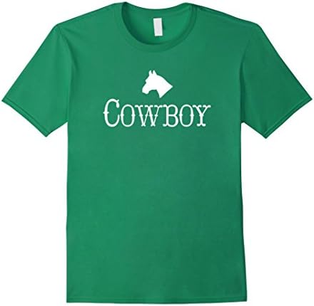 Mens COWBOY Birthday Horse Fun Rodeo Ranch T Shirt Small Kelly Green