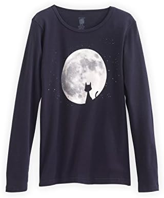 Green 3 Cat in Moon Made in USA Tee