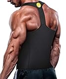 Junlan Men Workout Tank Top Vest Gym Shirt Weight Loss Waist Body Shaper Sauna Suit Slim Corset Compression Clothes