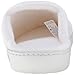 isotoner Women's Terry Slip On Clog Slipper with Memory Foam for Indoor/Outdoor Comfort, White Scalloped, 9.5-10