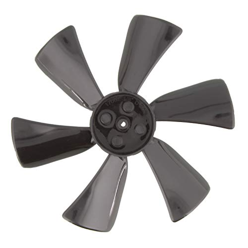Dumble Fan Blades Replacement with 0.094in D-Bore, 6in Black RV Bathroom Fan Blade Replacement Camper Fan Blade
