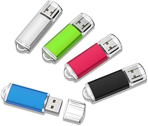 Raoyi Usbメモリ 32gb Usb2 0 5個セット フラッシュドライブ キャップ式 コンパクト 5色 黒 赤 青 緑 銀 2年保証