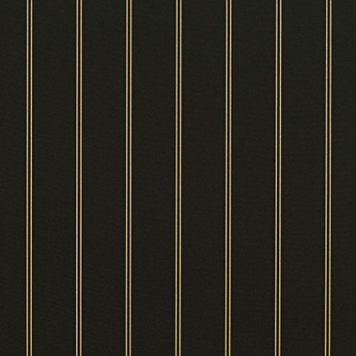 Sunbrella 46in Stripes Premium Cooper Black Fabric by The Yard
