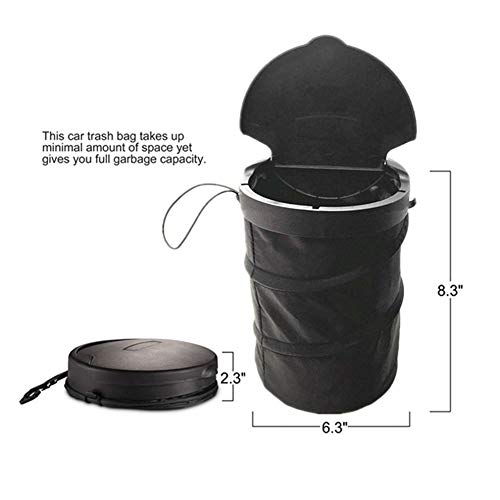 JISETY Foldable Car Auto Garbage Can Trash Bin Leakproof Pop - Up Wastebasket Dust Case Holder Lightweight Seat Organizer Accessories