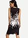 Floerns Women's Floral Print Sleeveless Split Cocktail Party Bodycon Dress Black M
