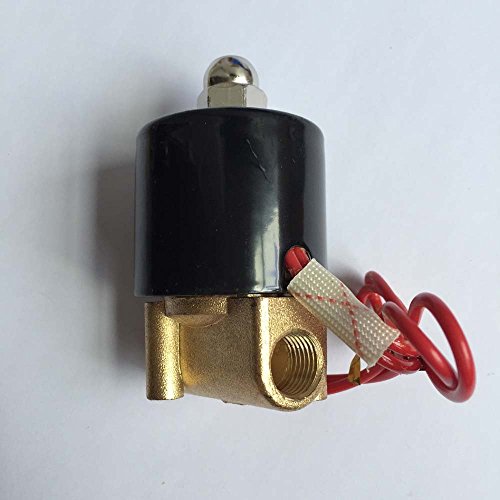 1/4" NPT Brass Electric Solenoid Valve 220V AC Normally Closed VITON (standard USA pipe thread). Solid Brass, Direct Acting, Viton Gasket Solenoid Valve (AC 220V,1/4inch)