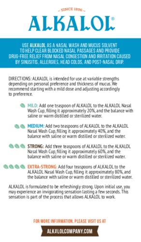 ALKALOL – A NATURAL SOOTHING NASAL WASH, MENTHOL, 2 PIECE SET 1 COUNT