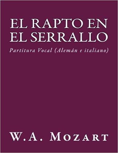 El Rapto En El Serrallo Partitura Vocal Mozart W A Amazon De Bucher