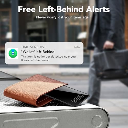 Air Tag Card Wallet Tracker, 1 Piece, Rechargeable Find Objects Wallet, Smart Tag Compatible with Apple Where Is (iOS Only), Bluetooth Locator for Wallet/Suitcase/Bags, IP68 Waterproof