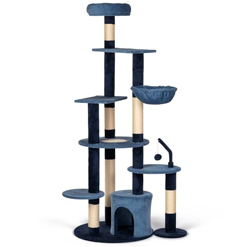 Prevue Pet Products Waterfall Trails Cat Tower - Indoor Multi-Level Cat Tree wi…