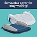 Hiccapop Uberboost Inflatable Booster Car Seat | Blow up Narrow Backless Booster Car Seat for Travel | Portable Booster Seat for Toddlers, Kids, Child | Navy Blue/Gray