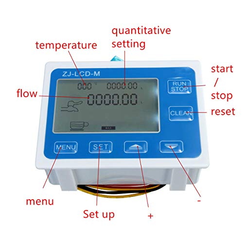 Ocamo 3/8in Flow Control LCD Display + Oil Fuel Gasoline Milk Water Gear Sensor - Thumbnail 6