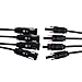 BTSKY Y Branch 1 Male to 4 Female (M/FFFF) and 1 Female to 4 Male (F/MMMM) Connectors Parallel Adapter Wire Plug Tool Kit for Solar Panel