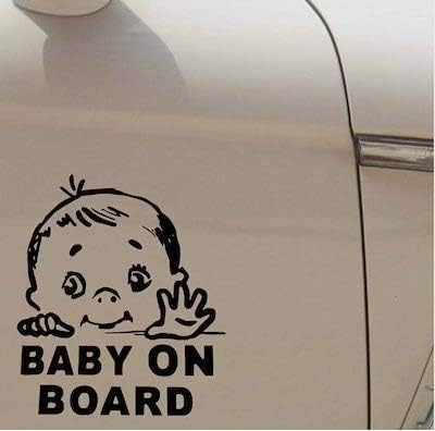 Amazon Co Jp 車用ステッカー 赤ちゃんイラスト Baby In Car 反射 車用ステッカー Stackerbabykidsin Carベビーキッズ子供赤ちゃんお子様カー用品カーアクセサリー ブラック 車 バイク