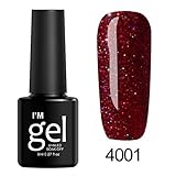 MelysUS 8mL 19Colors Long Lasting Glitter Gel Nail Polish Beauty Art Tools Salon Nail Art Equipment