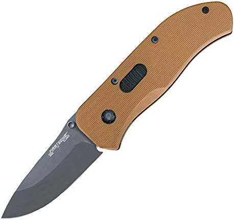 First Edge 1650-BBT Track Lock Tactical Hunter Folding Assisted Opening Fine Coarse Tang Hunting Knives