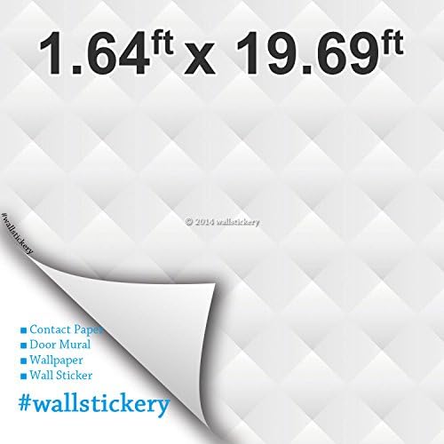Wallstickery Contact Paper for Counter Top Wallpaper Self Adhesive Wall Stickers Removable Peel Stick Pattern DIY Interior Decorating Home Kitchen Cabinets (1.64 ft x 19.69 ft, Cube)