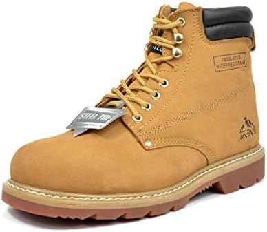 arctiv8 Men's Steel Full-Grain Leather Steel Toe Work Boots