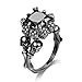 DALARAN Skull Ring Gothic Style Hip Hop Punk Rings for Women Men Size 8 Friend's Gift