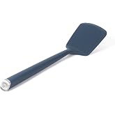 Calphalon Edge Silicone Turner, Flexible Silicone Cooking Spatula with Reinforced Core, Heat-Resistant Nonstick-Safe Turner for Flipping &amp; Cooking, Navy