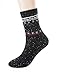 Womens Winter Warm Knit Wool Socks Thick Casual Soft Crew Sock Colorful Printed 6-Pack