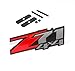 Yoaoo 1x OEM Matt Black Grille Z71 4x4 Emblem Badge Compatible with Silverado 1500 2500HD Sierra Tahoe Suburban 3D Red