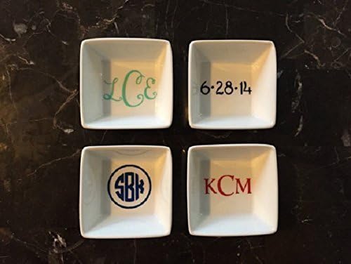 Personalized Porcelain Ring Dish, 4 Styles and Several Colors