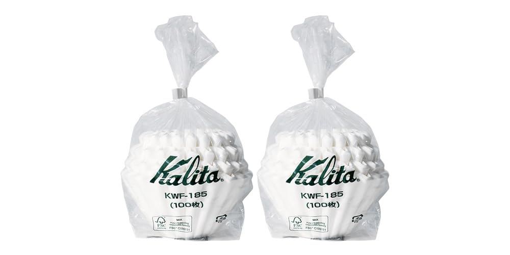 Kalita Twin Pack 22212 Wave Filters, 185, Pack of 200 Total, White (Japan Import)