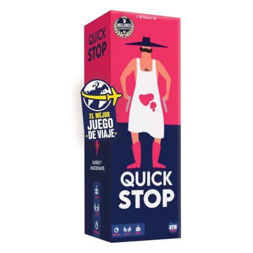 QuickStop - Juegos de Mesa para Adultos y Familia +16 - Dinámico, Rápido y Atrevido - De 2 a 7 Jugadores - Juego de Fiesta para Amigos | Juego de Viaje