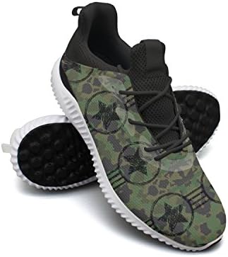 ipdterty Camping Military American Camouflage Flag Man's Unique Track Sneaker