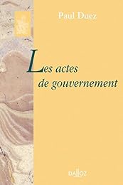 Les  actes de gouvernement