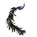Kurt Adler Large Purple/Blue Feather Peacock on Clip, Multicolor, 26 Inches