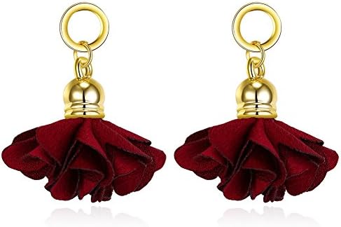 Retro fashion ladies earrings of non-woven fabric flower alloy