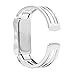 For Fitbit Flex,Sunfei Stainless Steel Accessory Bangle Watch Band Wrist Strap (Silver)
