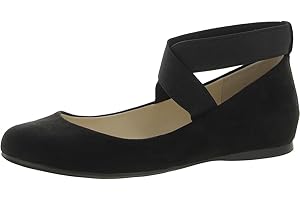 Jessica Simpson Mandayss Women's Pull-On Criss-Cross Ankle Ballet Flats Shoes