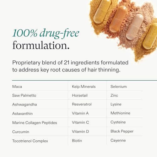 Nutrafol Women's Balance Hair Growth Supplements, Ages 45 and Up, Clinically Tested for Visibly Thicker Hair and Scalp Coverage, Dermatologist Recommended - 1 Month Supply