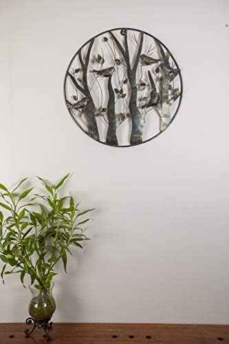 Malhar Handicraft Heavy Design Metal Circle of Tree Luxurious Wall Decor for Modern Home Decoration, Kitchen, Living Room, Drawing Room, 22 X 22 Inches