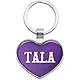 Graphics and More Metal Keychain Key Chain Ring Purple I Love Heart Names Female T Ta - Tammy