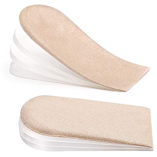 Sumifun Heel Lift , 4Layer 1 Inch Gel Shoe Lifts for Women Uneven Legs, Adjustable Orthopedic