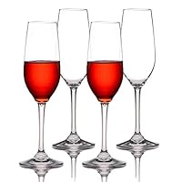 Diligencer Quality Plastic Champagne Flutes For 100% Tritan Plastic Wine Glasses BPA Free Dishwasher Safe Set Of 4