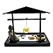 Tabletop Zen Rock Garden Meditating Statue Bell Rake Sand Candle Burner Tray Home Décor (SCZ01)