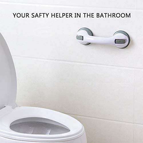 SUPOW Bathroom Grab Bar, Strong Suction Shower Handle & Bathroom Balance Bar Anti-slipping Suction Cup Support Assist Handle Grip Hand Rail Helping Tool Wall Mount for Elderly & Children (Grey) - Thumbnail 4