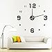 Kingtoys 39.37 Inch Modern 3D Frameless Large Wall Clock Style Watches Hours DIY Room Home Decorations Black