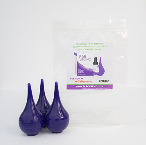 Purple Baby Nasal Aspirator, Bulb Syringe, Ear Wax Syringe, 1 Ounce, 3 Pack, Travel Size